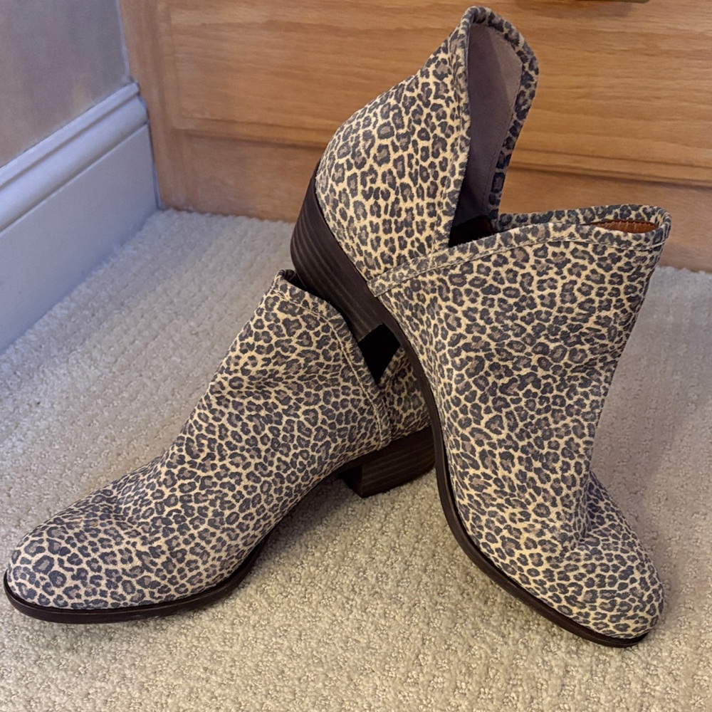 Lucky Brand Leopard Print Ankle Boots